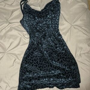 Leopard print mini dress